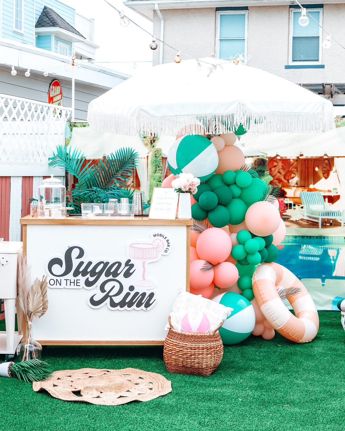 Sugar On The Rim custom mobile cocktail bar setup at a New Jersey event