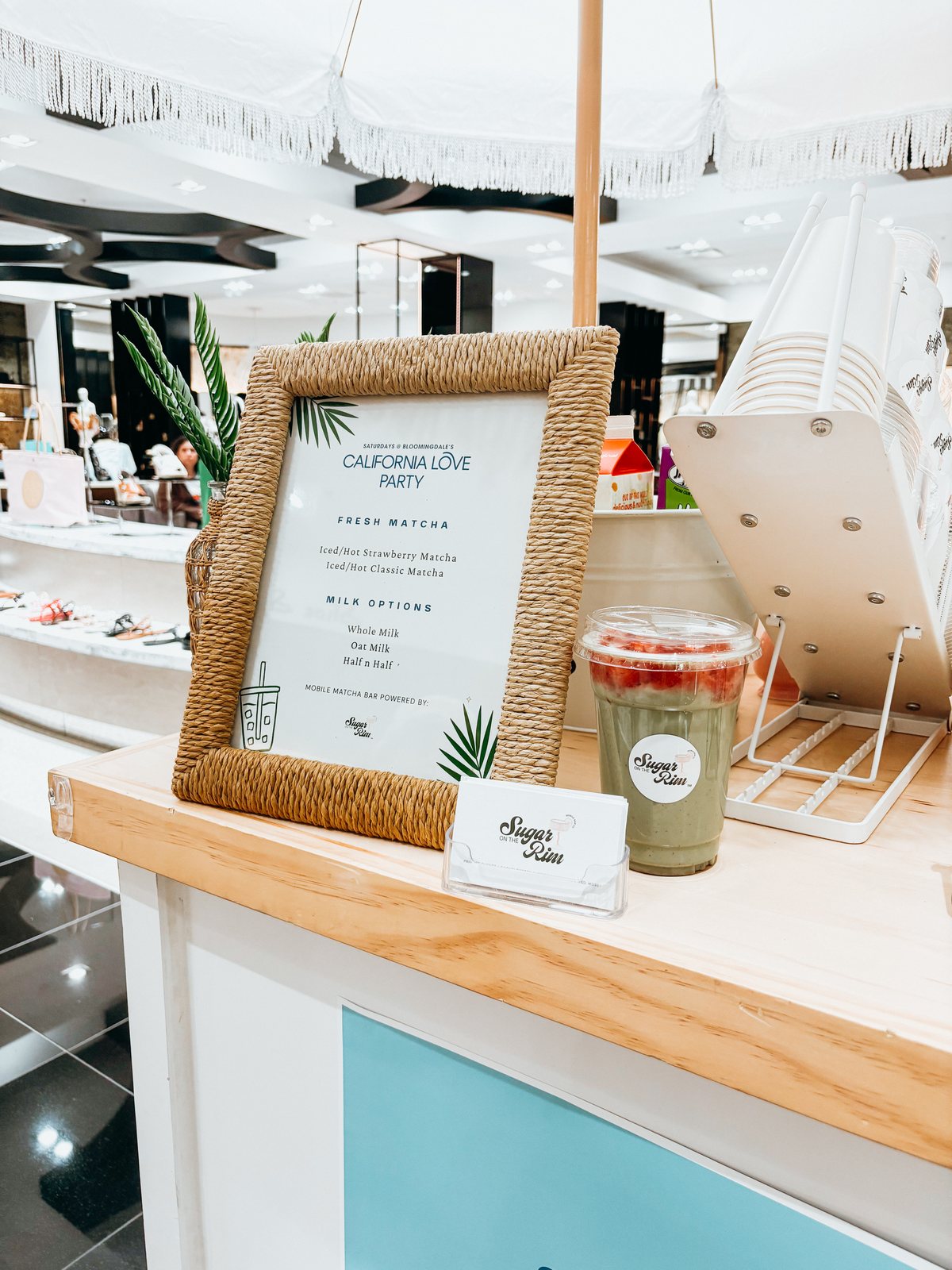 Mobile matcha bar for showers and events